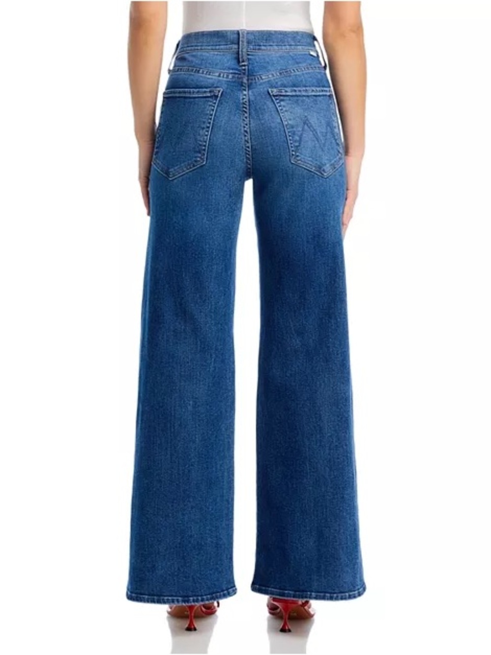 MOTHER LIL' TOMCAT ROLLER SNEAK WIDE LEG JEANS SIXTH SENSE WASH 30 - Picture 6 of 14